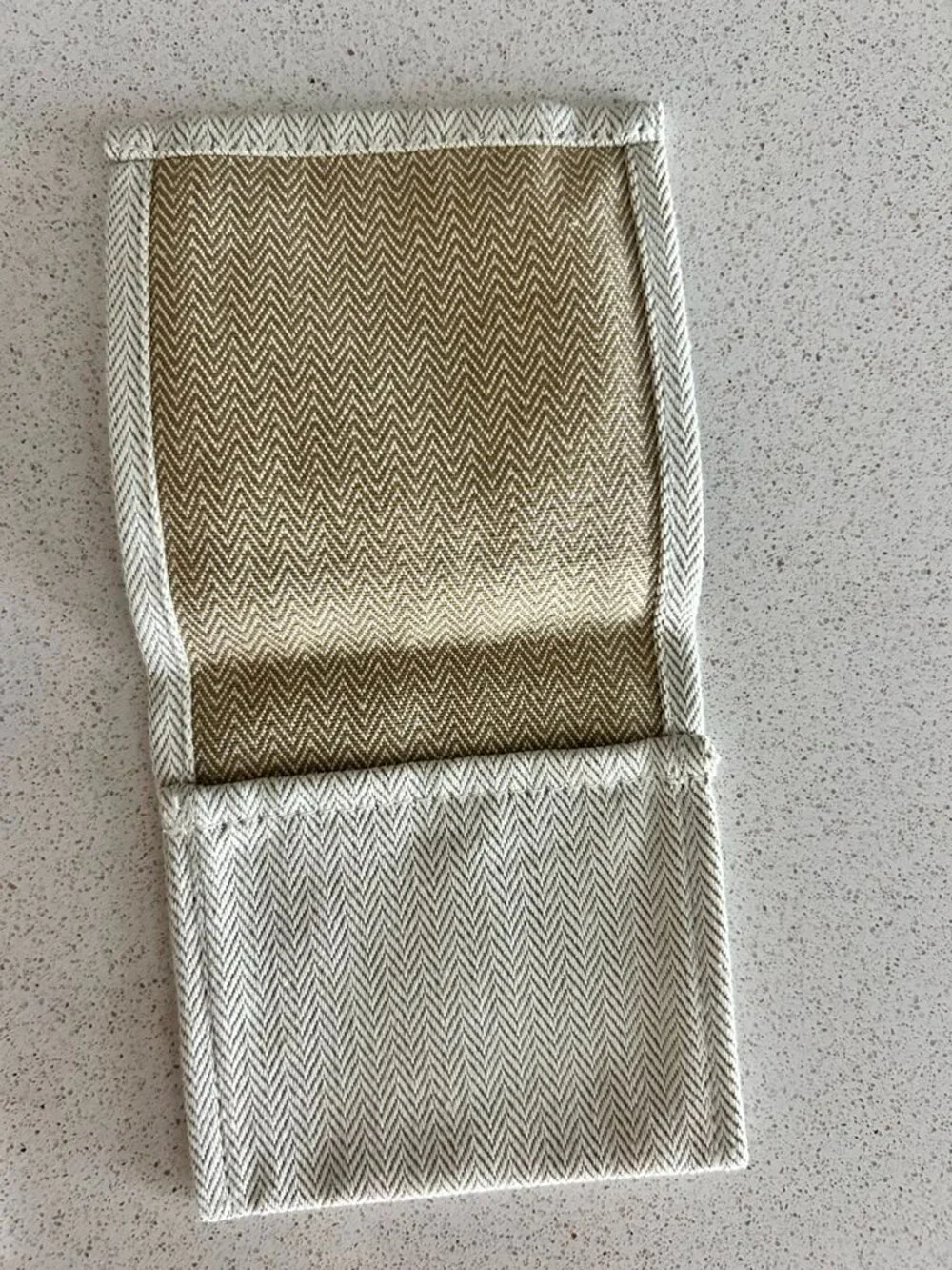 Authentic Hermès Dust Pouch Set Beige Herringbone Cotton Le Duc Logo Jewelry bag